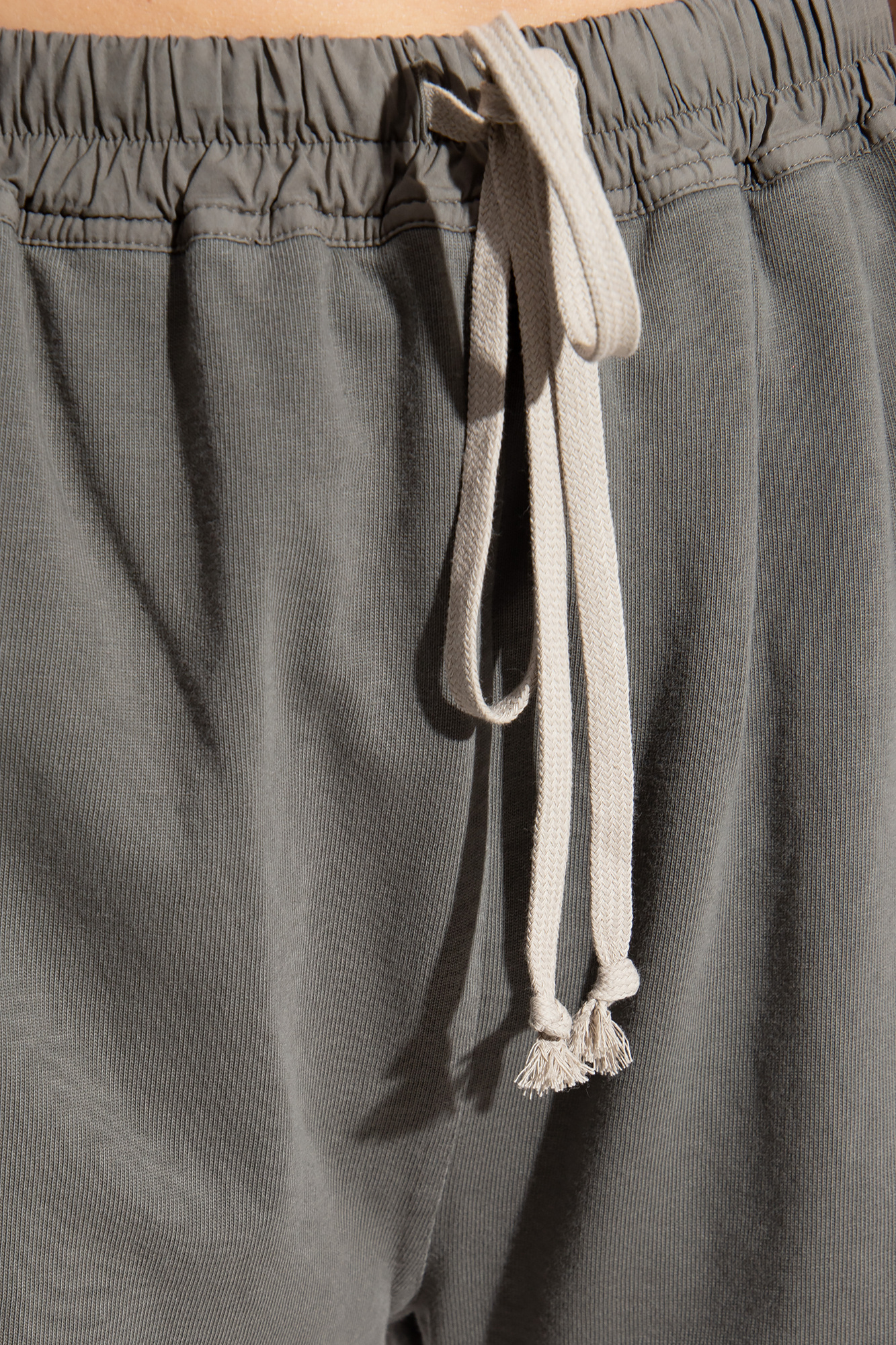 Grey Cotton mini shorts Rick Owens DRKSHDW
